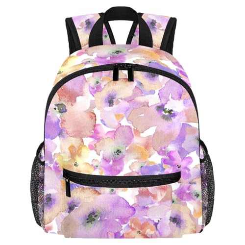 Sac à dos léger violet à fleurs pour soulager le dos en voyage