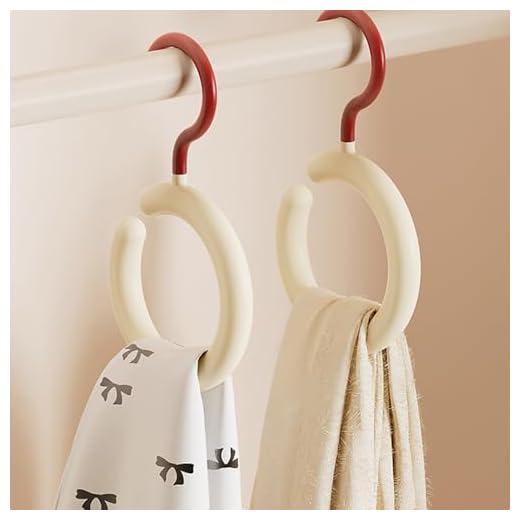 1Pc Multi Functional Scarf Hanger Creative Round Wardrobe Saves Space Clothing Storage Rack,Red (22 * 14cm)