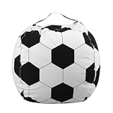 Hoite Sitzsack-Bezüge Mit Fußballmotiv, Ohne Füllung, Sitzsack-Bezug Für Sessel Für Erwachsene, Große Aufbewahrung Von Stofftieren