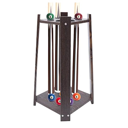 Wooden 8-Hole Billiard Cue Rack