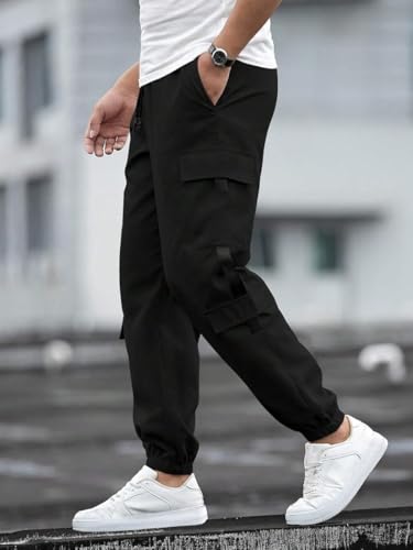 Image of Valley Mehrang Men's Cargo Pants, Grey, with Multiple Pockets || Track Pant ||