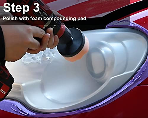 Platinumedge 30 Piece Car Headlight Restoration Kit, Lights Polish Headlights Lens Restore, Cleaner, Renewer, 3" Buffing Polish Pads With Waterproof High-Precision Sanding Discs #TOP4