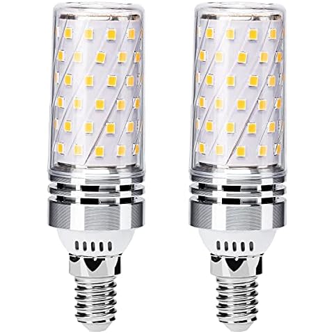 E14 LED Light Bulb 12W Warm White 3000K, E14 Edison Screw Bulbs (SES) 1200LM, Equivalent to 100W 120W Halogen Bulb, E14 LED Corn Light Bulbs for Desk Lamp, Not Dimmable, AC 175-250V, 2 Pack Cover