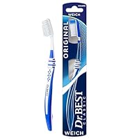 Dr.BEST Original Zahnbürste, Weich (1 Stück), für die tägliche Reinigung mit bewährtem Dr.BEST Flachschnitt. Flexzone und abgerundete Borsten für eine gründliche und schonende Pflege.