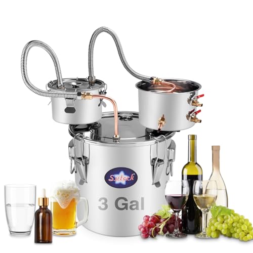 Suteck Alcohol Still 3Gal 12L Stainless Steel...