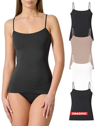INTIMO DONNA SENZA CUCITURE : Canottiera donna microfibra senza cuciture Risalti, perfetta sotto ogni outfit. Le sue linee semplici ed essenziali donano uno stile raffinato. Più comoda delle canottiere donna cotone, ideale per ogni occasione anche come come top donna elegante o sotto giacca.