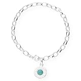 Thomas Sabo Charm Club Charm Gliederarmband Türkis 925 Sterlingsilber 19,5 cm