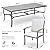 HAPPATIO Aluminum 9 Piece Patio Dining Set - Aluminum Outdoor Dining Set for 8, Aluminum Dining Table and Chairs Set, Patio Dining Furniture with Aluminum Table and Chairs (Gray)