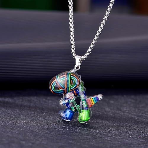 Cyberpunk Dinosaur Pendant Versatile Steampunk Pendant Trendy and Cool Accessory as Necklace Keychain Bagcharm for men and women4