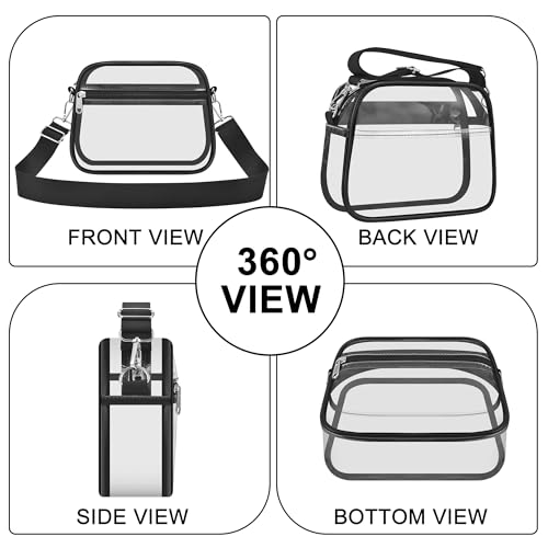 Image of Oraben Clear Bag for Stadium Events Clear Purse Stadium Bag Satchel Handbags for Sports Events Concerts Festivals | Stadium Approved