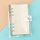 A7 Binder Cover, Clear Soft PVC 6 Hole Ring Binder Refillable Paper Binder Waterproof Loose Leaf Notebook Folder Personal Planner Binder Cover for Diary, Office, Home, School