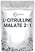 Pure L-Citrulline Malate Powder 2:1, 500 Grams, Rich in Nitrate Oxide, Strongly Supports Muscle Performance, Energy, Stamina, Endurance and Strength, No GMOs and Vegan Friendly