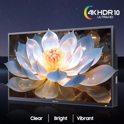 Image of SYLVOX Outdoor TV, 43 inch Smart TV Waterproof Outdoor TVs, 4K Weatherproof Television for Outside, Support Google Assistant, Chromecast, 1000 nit Brightness Partial Sun (Deck Pro 3.0)