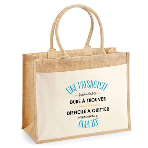 Sac de shopping jute Fête des Mères Idée Cadeau touchant pour paysagiste passionnée