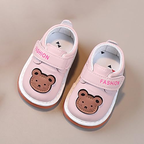 Baby Boy Girl First Walking Shoes Cute Bear Non-Slip Soft Sole Squeaky Shoes for Spring Fall3