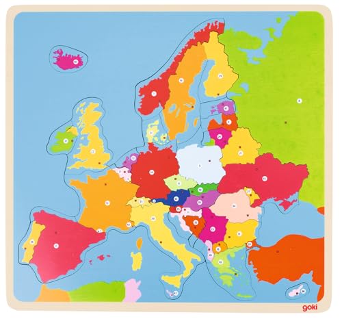 Goki - 57509 - Puzzle Europe, 35 pièces, Mixte