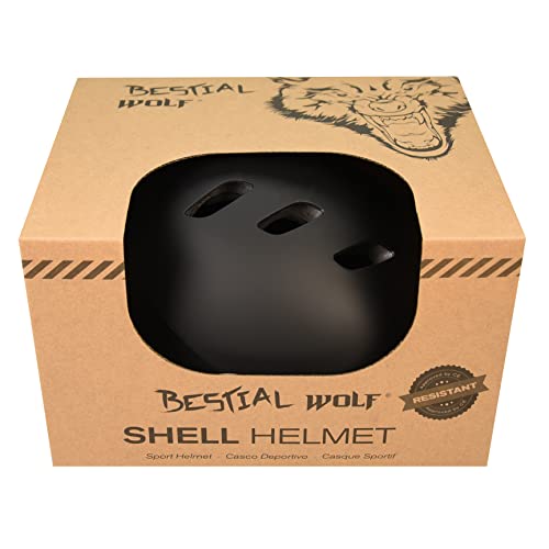 Bestial Wolf Shell Casco Universal Helmet Unisex Ajustable de 8 a 99 años para Deportes al Aire Libre. Color Comet Cover