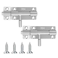 ALLY-MAGIC Edelstahl Schieberiegel Türriegel - Kleiner Schiebeschloss Bolzenriegel, Verschluss Riegel Tür Sicherheitstürriegel Schiebeschlösser Türriegel Außen für Schuppen E23-BXGCXM2