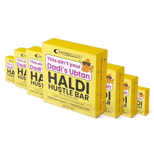 Image of Haldi Hustle Bar with 2% Kojic Acid, Cold Processed Handmade Soap, 100g (7)