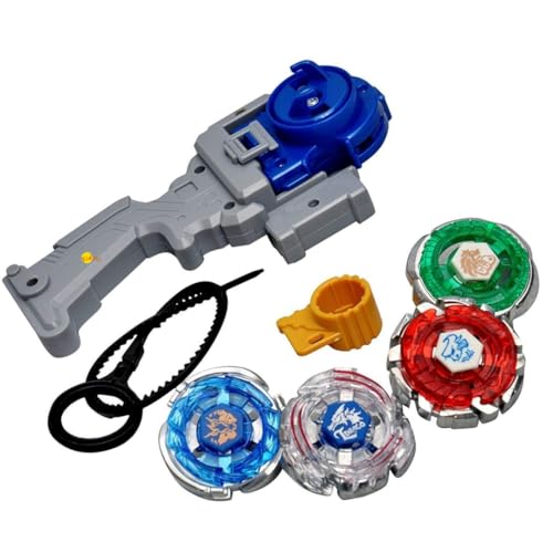 Image of Kidoyz Metal Fusion Clash of Tornado Speed Top Stadium Battle with 4 Beys & 2 Launchers (4 Metal TOP and Plastic Stadium) (4 Spinning Top & 1 Launcher)