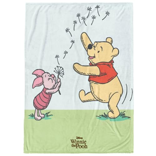 Jay Franco Kids Plush Throw Blanket Soft & Cozy Fleece Throw for Bedroom & Couch Dcor Official Licensed Product Multi - Winnie The Pooh 60x90 - Large Blanket