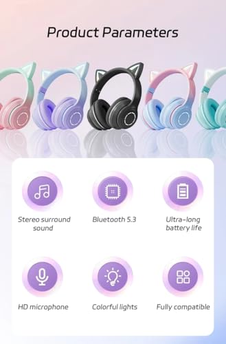 Casque Bluetooth enfant : le cadeau idéal avec oreilles de chat - 4
