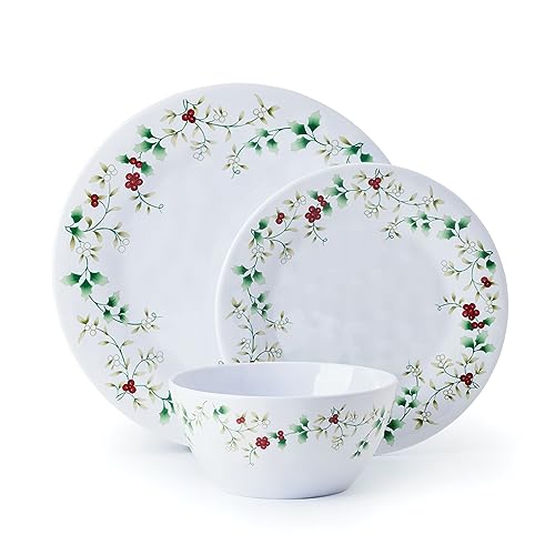 Pfaltzgraff 5308838 Winterberry 24 Piece Outdoor Melamine Dinnerware Set thumb #1