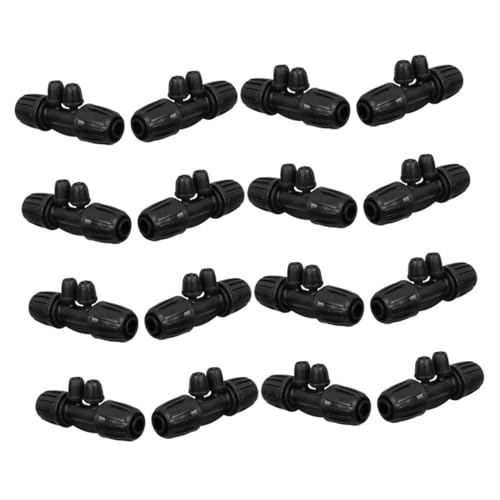 Milisten 16 piezas Conectores con Púas para Riego por Goteo Kit de Negro Accesorios Duraderos para Mangueras de Jardín y Sistema de Irrigación y Sostenible con Cierre Rápido