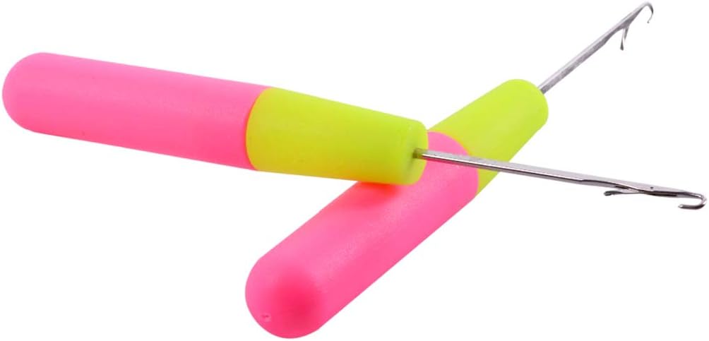 2PCS Hair Crochet Hook Reusable Professional Plastic Braid Tool Latch Bent
