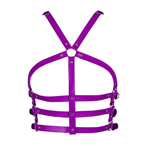 Men's Leather Body Harness Punk Chest Belt Adjustable Gothic Carnival Halloween Party Dance Costume Accessories