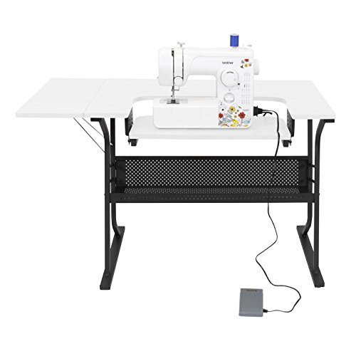 Sew Ready Eclipse Hobby/Sewing Craft Table, Black/White - Thumbnail 7