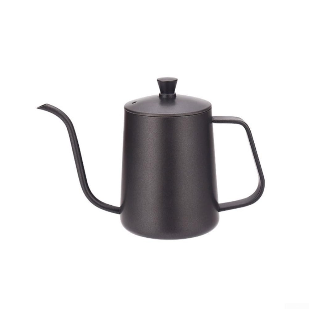 Caffettiere antigoccia a mano, struttura in acciaio inossidabile, capacità 350 ml e 600 ml (nero, 350 ml)