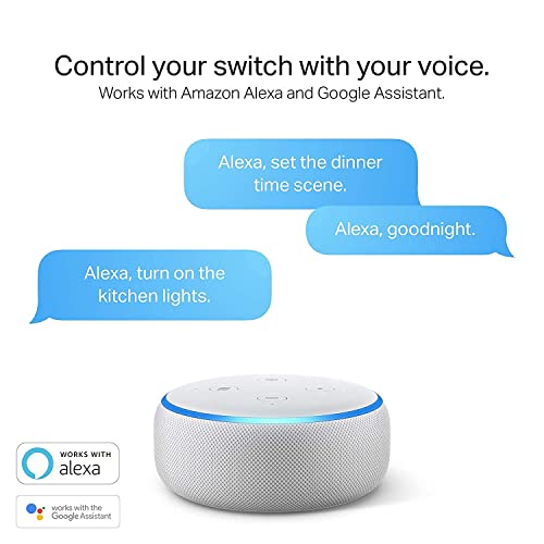 Kasa Smart Motion-Activated WiFi Interrupteur de variateur par TP-Link (KS220M) - Smart Détection des mouvements, WiFi Light Switch fonctionne avec Alexa et Google Assistant, Pas de Hub requis, Blanc
