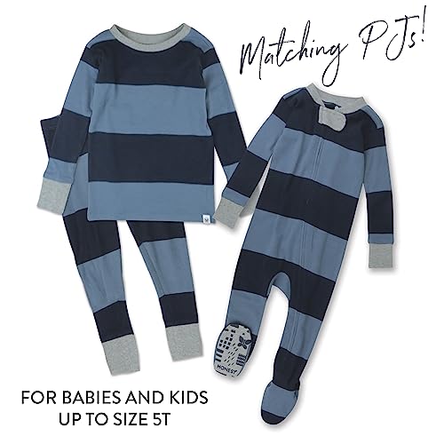 HonestBaby baby-boys Non-slip Footed Pajamas One-piece Sleeper Zip-front Pjs 100% Organic Cotton for Baby Boys