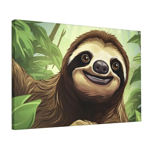 Impression sur toile paresseux pour habiller un mur vide de chambre