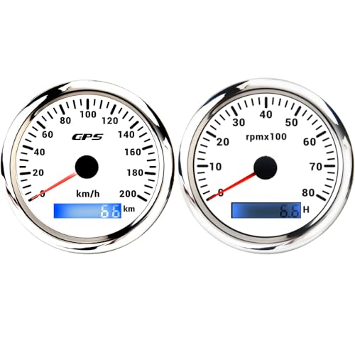 Compteur de vitesse GPS 85mm et compte-tours pour tableau de bord auto 12V 24V
