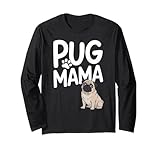 Photo Gallery divertente design con cucciolo e zampa di carlino, per mamme e cani maglia a manica Photo Gallery divertente design con cucciolo e zampa di carlino, per mamme e cani maglia a manica