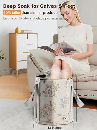 Tina plegable para spa de pies con aislamiento beige miniatura 7