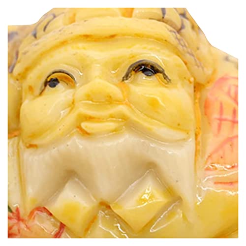 Dieu de la Richesse Feng Shui jaune : statuette décorative de table unique
