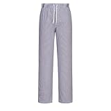 Portwest Kochhose Bromley, Hosenlänge: Reg, Farbe: Blau/Weiß kariert, Größe: L, C079CHRL