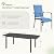 BUPPLEE 7-Piece Expandable Outdoor Patio Dining Set for 6-8 Person - 6 Stackable Texlin Sling Chairs & 38"-84" Rustproof Steel Table, Weatherproof Furniture for Backyard/Balcony/Poolside