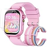 MOFGDNI Reloj inteligente para niñas – Reloj infantil con 39 juegos, podómetro y varios fondos de pantalla – Juguetes para edades de 4 a 12