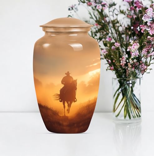 Image of Cowboy Urn - Adult Female Mother Cremation Urn (10 inch Pack of 1)