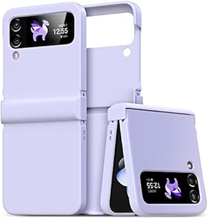 ZCDAYE Case for Samsung Galaxy Z Flip 4,Samsung Z Flip 4(2022) Foldable Flip Case,Silky Touch Shockproof Protective Cover Case for Samsung Galaxy Z Flip 4, Purple