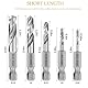 5 Stück 1/4 Schnellwechsel Sechskantschaft Metallbohrer Kurzer Bohrer Satz HSS M2,3/32, 1/8, 3/16, 1/4, 5/16 Zoll,Bohrer mit Sechskantschaft,Winkelbohrmaschine，HSS Bohrer set
