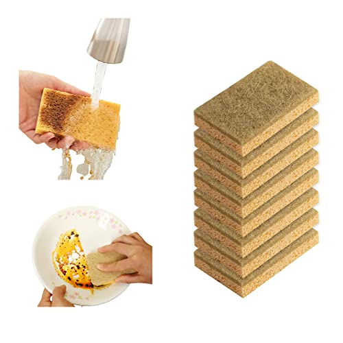 ALLMIRA スポンジ 食器洗い 8個入 食器用スポンジ キッチンスポンジ 台所用 セルロース 吸水 速乾 長持ち 泡立ち