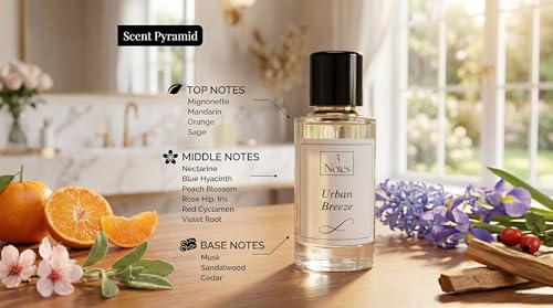 Image of Urban Breeze Perfume by 3Notes | Eau De Parfum for Women | Long Lasting Feminine Citrus Floral Woody Fragrance with Mandarin, Peach Blossom & Musk | Luxury Gift Perfume 50ML