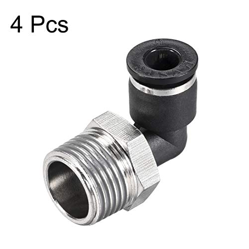 Codo neumático de 6mm rosca NPT 3/8 con conector rápido de unión rápida a presión 4