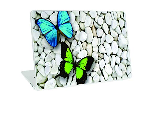 Image of Galaxsia Butterfly White Pebbles Notebook Vinyl Skin Sticker Cover Case