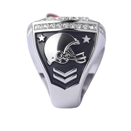 Image of 12 pcs Pack FFT02 6 Styles Football Championship Trophy Ring Champion and Finalist Awards Finger Size 9
